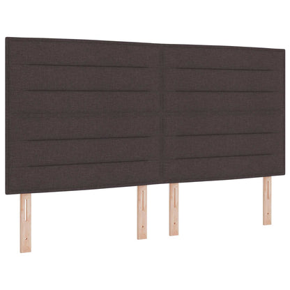 Testiera LED con strisce LED Marrone Scuro 180 cm Tessuto