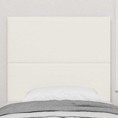 Testiera LED con strisce LED Crema 80 cm Tessuto in Cords