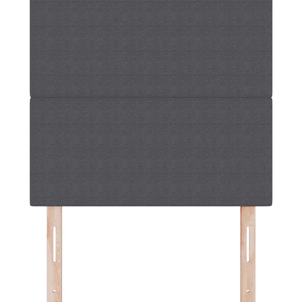 Testiera LED con testiera Grigio scuro 90 cm Tessuto in Cords