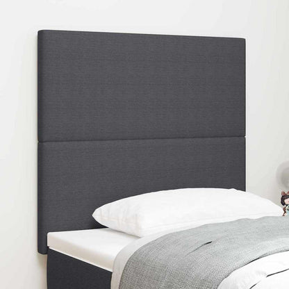 Testiera LED con testiera Grigio scuro 100 cm Tessuto in Cords