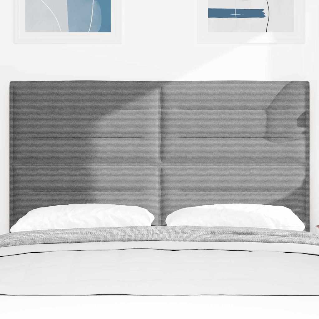 Testiera LED con testiera Grigio chiaro 144 cm Tessuto in Cords