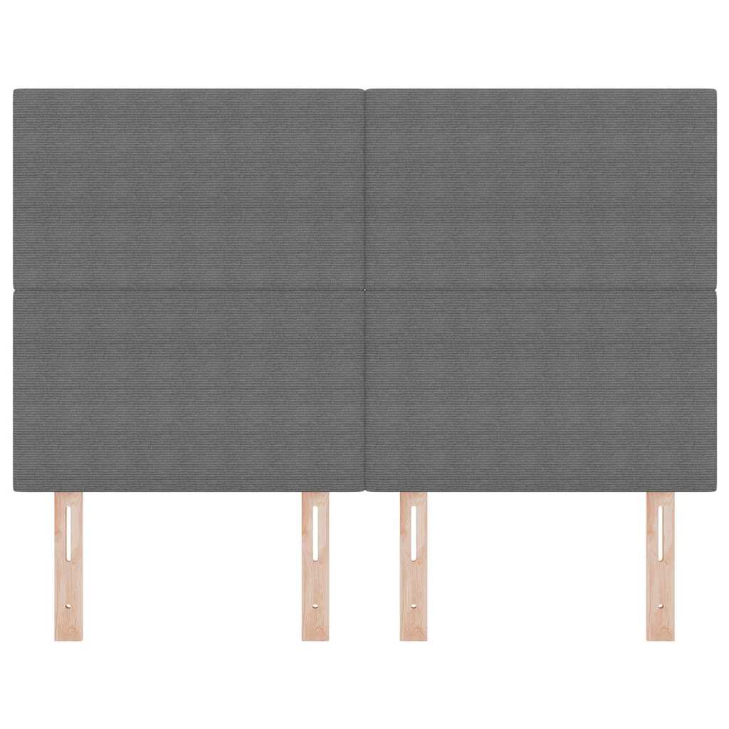 Testiera LED con testiera Grigio chiaro 144 cm Tessuto in Cords