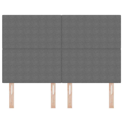 Testiera LED con testiera Grigio chiaro 144 cm Tessuto in Cords