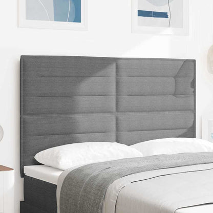 Testiera LED con testiera Grigio chiaro 160 cm Tessuto in Cords