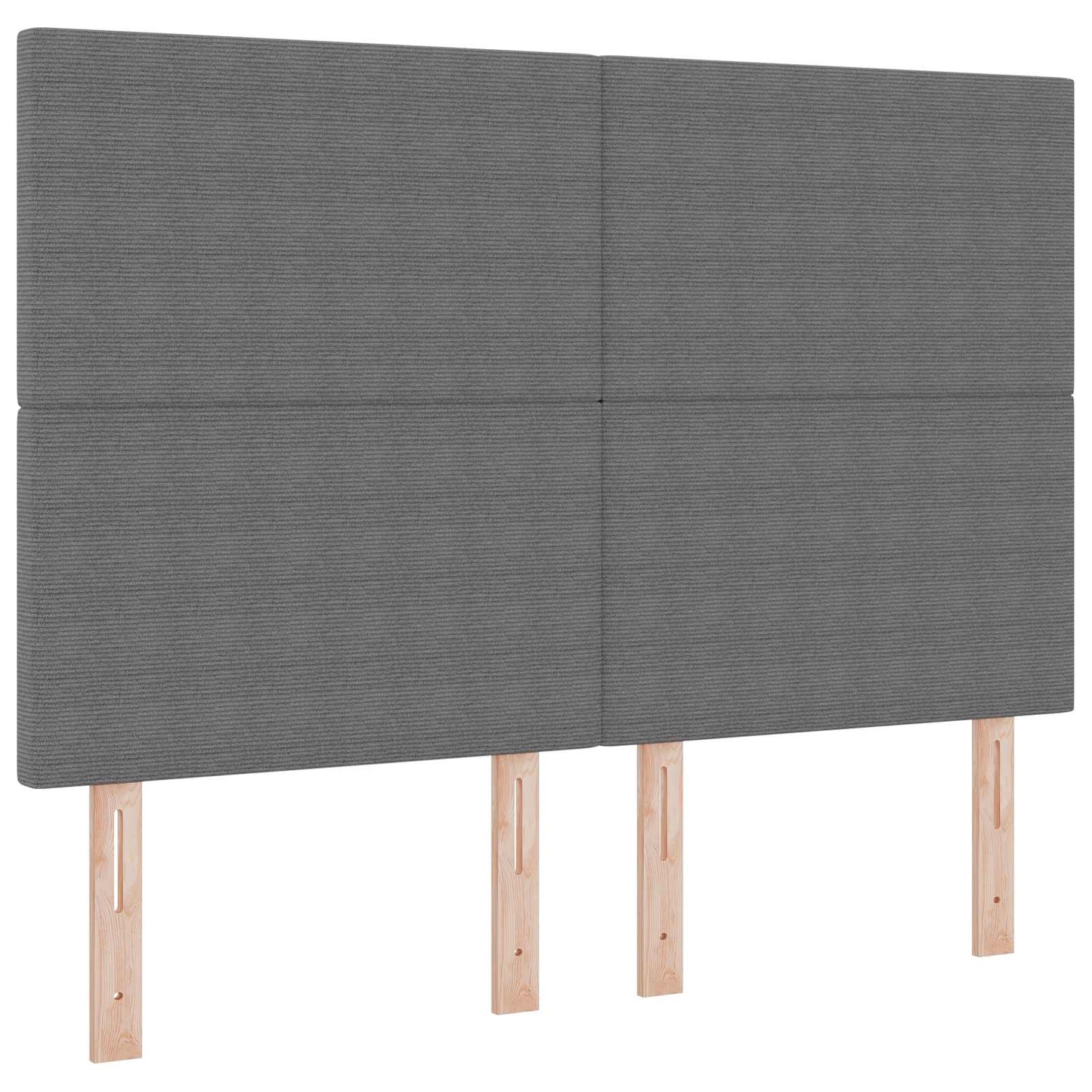 Testiera LED con testiera Grigio chiaro 160 cm Tessuto in Cords