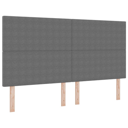 Testiera LED con testiera Grigio chiaro 180 cm Tessuto in Cords