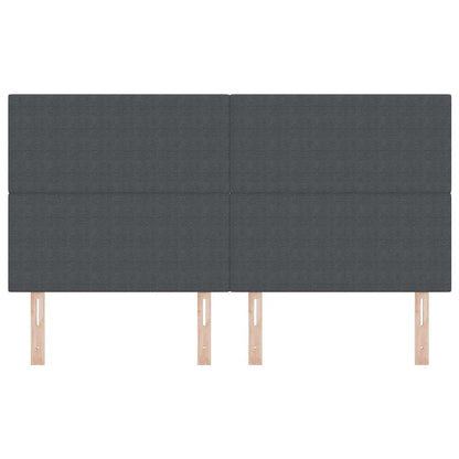 Testiera LED con testiera Grigio scuro 180 cm Tessuto in Cords