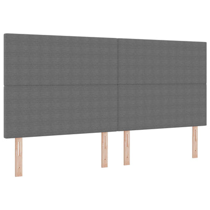 Testiera LED con testiera Grigio chiaro 200 cm Tessuto in Cords
