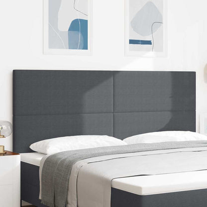 Testiera LED con testiera Grigio scuro 200 cm Poliestere