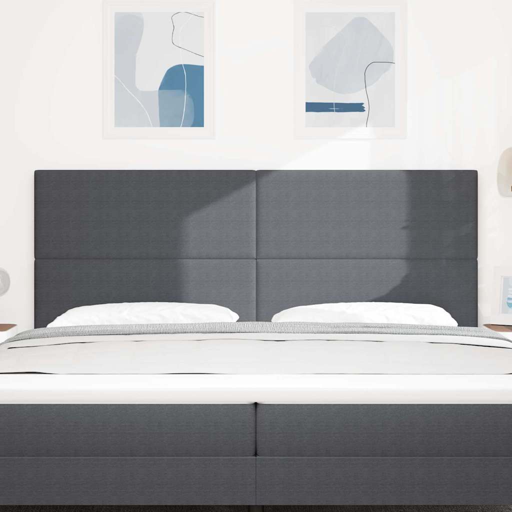 Testiera LED con testiera Grigio scuro 200 cm Poliestere