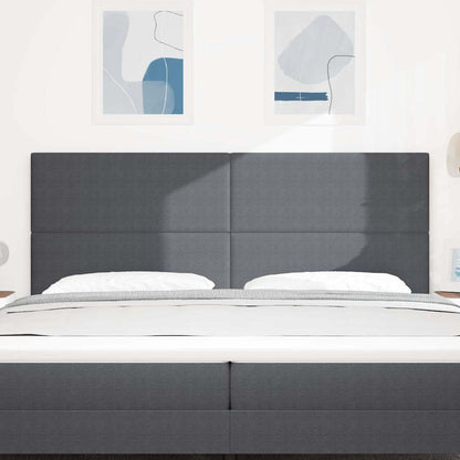 Testiera LED con testiera Grigio scuro 200 cm Poliestere