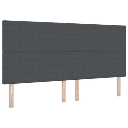 Testiera LED con testiera Grigio scuro 200 cm Poliestere
