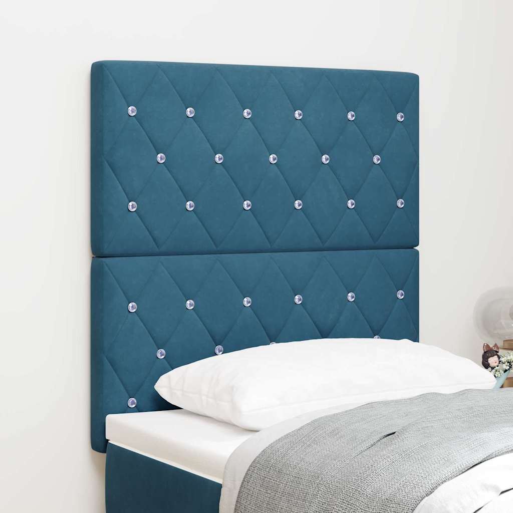 Testiera LED con testiera Blu Scuro 80 cm Poliestere