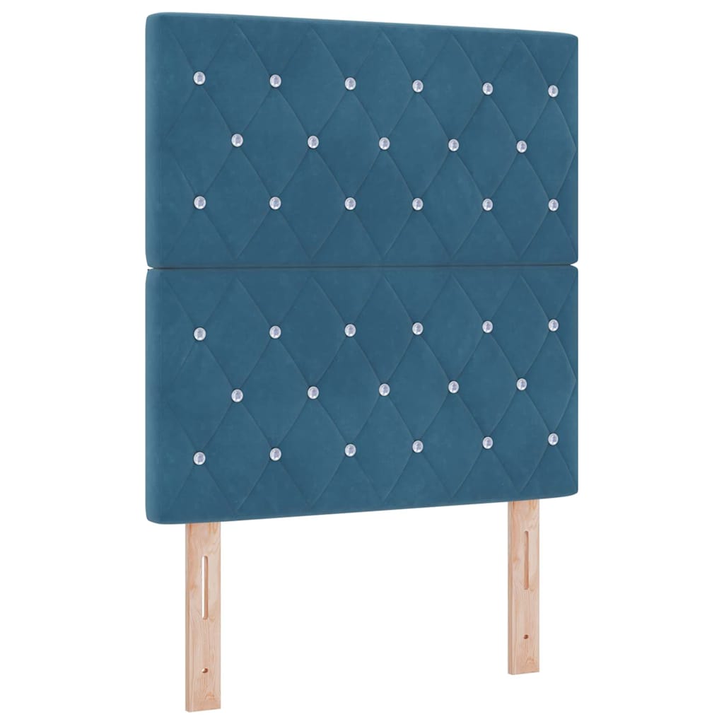 Testiera LED con testiera Blu Scuro 80 cm Poliestere