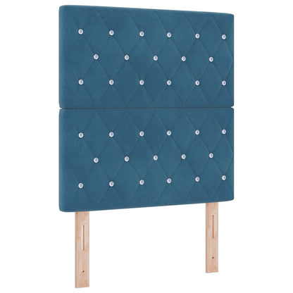 Testiera LED con testiera Blu Scuro 80 cm Poliestere
