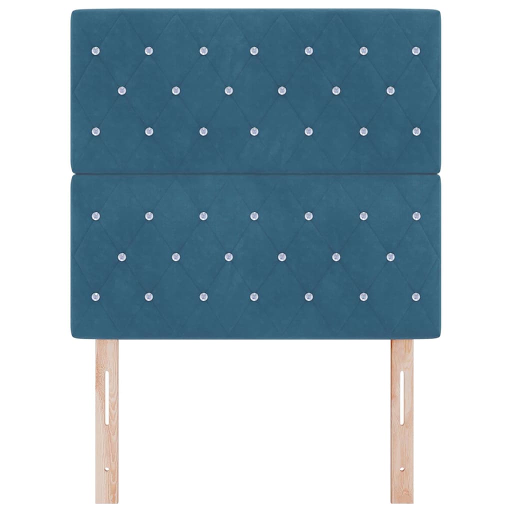 Testiera LED con testiera Blu Scuro 90 cm Poliestere