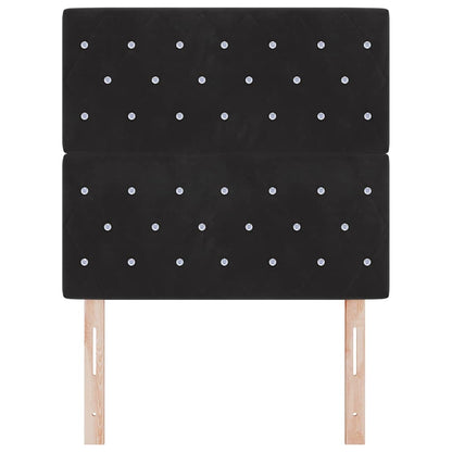 Testiera LED con strisce LED con testiera Nero 100 cm Velluto