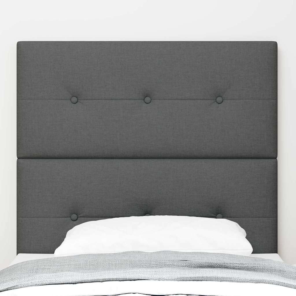 Testiera LED con testiera Grigio scuro 80 cm Poliestere