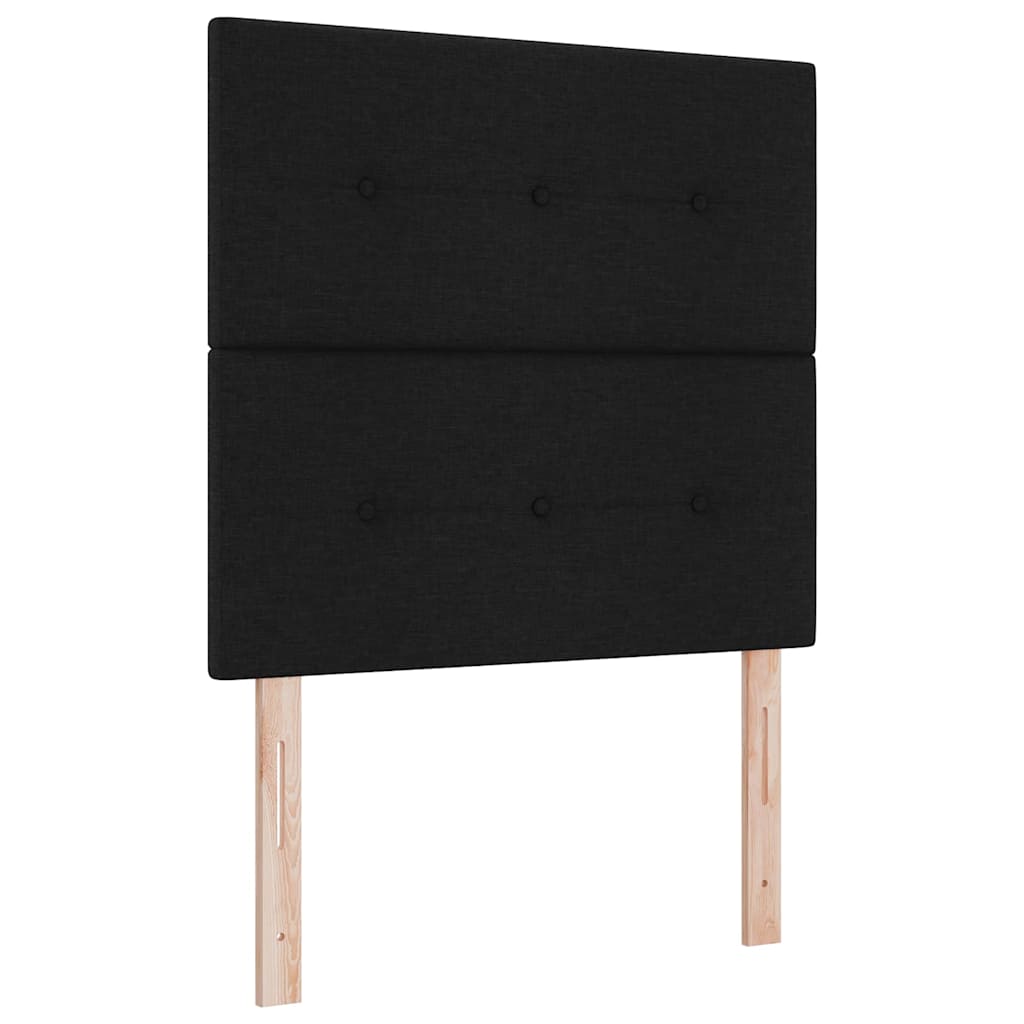 Testiera LED con strisce LED con testiera Nero 80 cm Tessuto