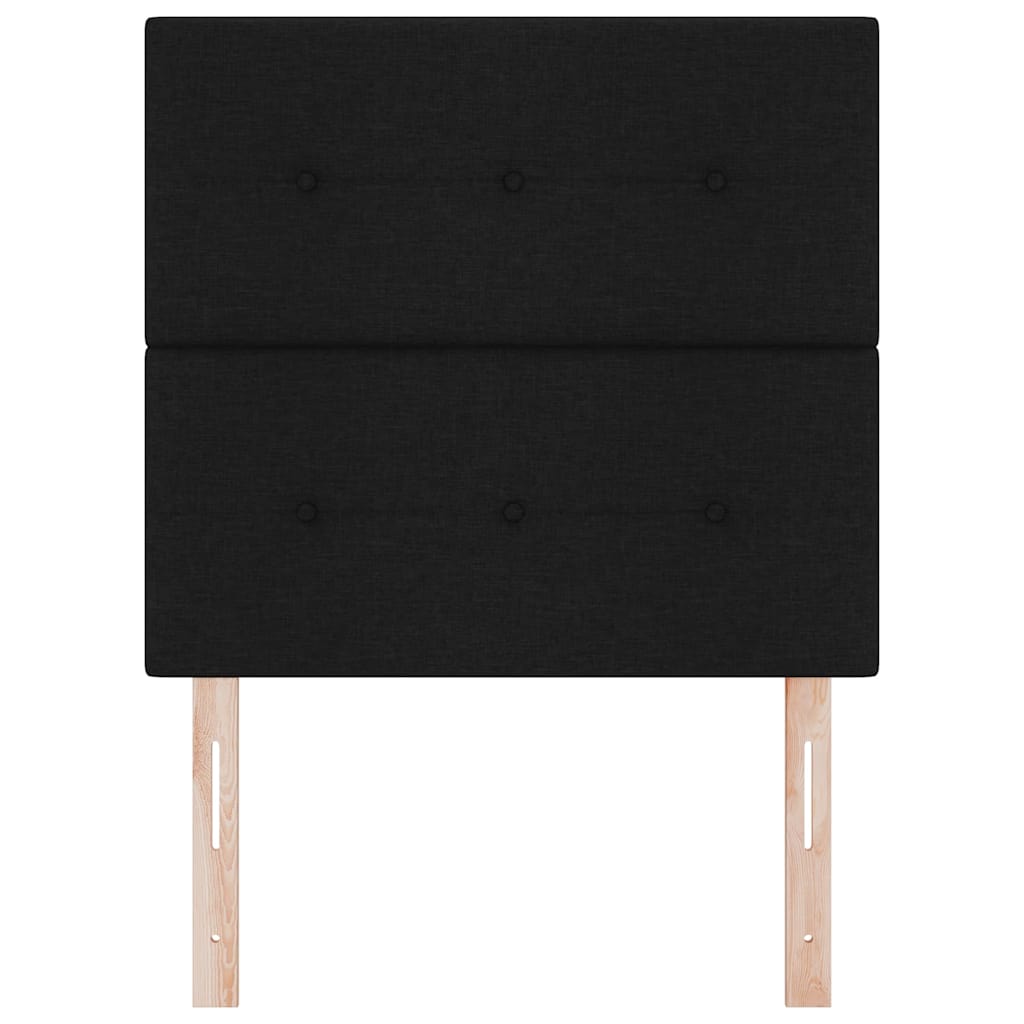 Testiera LED con strisce LED con testiera Nero 80 cm Tessuto