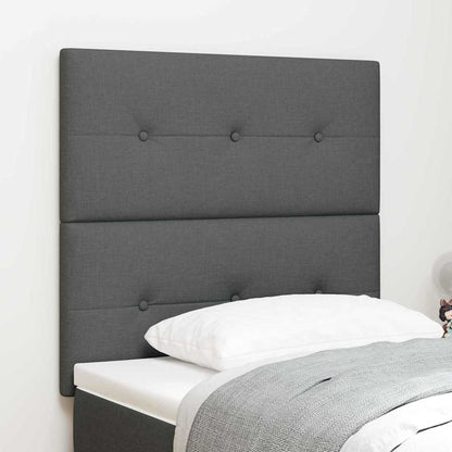 Testiera LED con testiera Grigio scuro 90 cm Poliestere