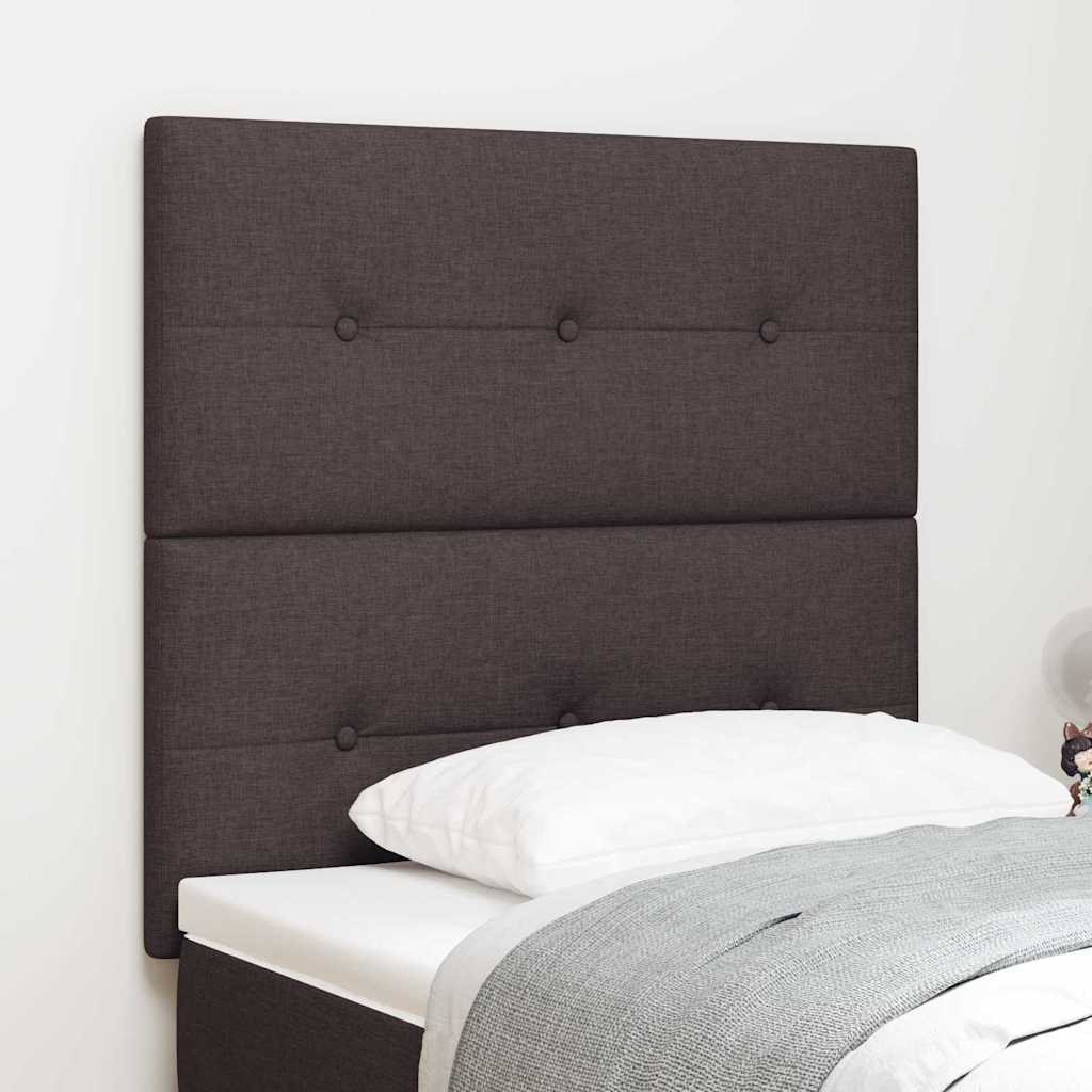 Testiera LED con testiera Marrone Scuro 90 cm Poliestere
