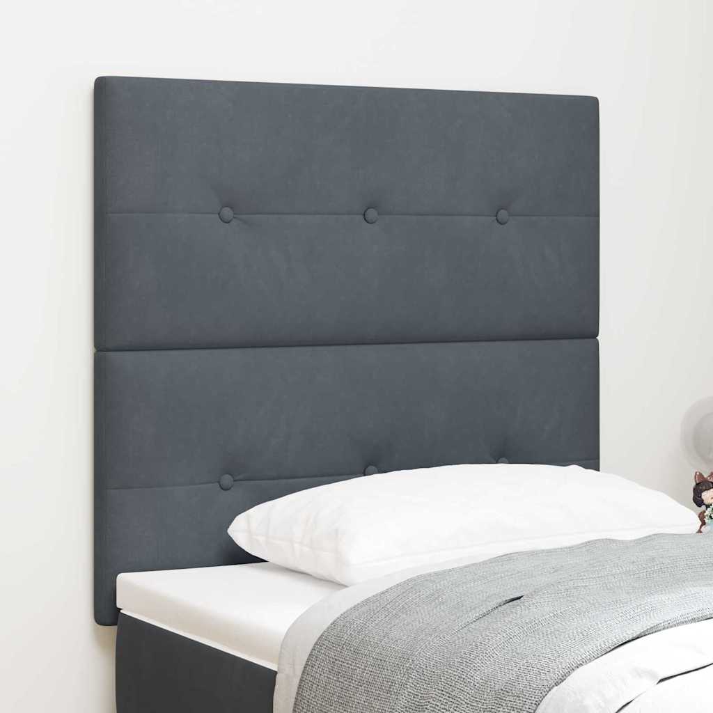 Testiera LED con luci a strisce a LED Grigio 90 cm Poliestere