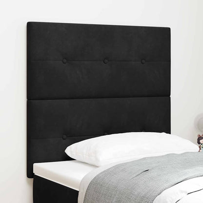 Testiera LED con luci a strisce a LED Nero 90 cm Poliestere