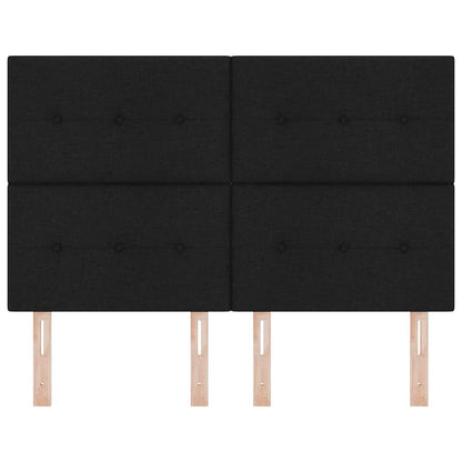 Testiera LED con strisce LED con testiera Nero 144 cm Tessuto