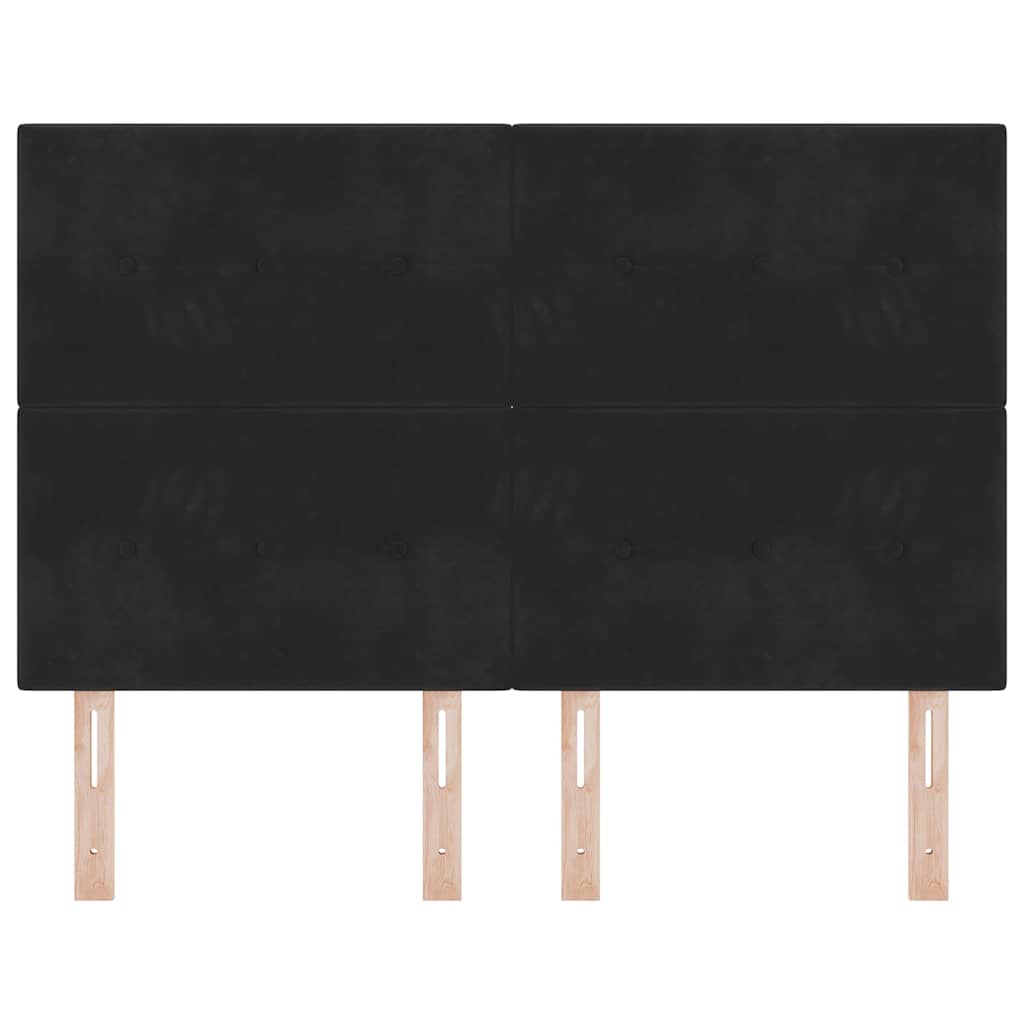 Testiera LED con luci a strisce a LED Nero 144 cm Poliestere
