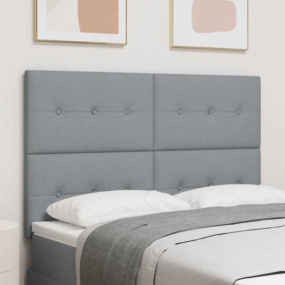 Testiera LED con strisce LED Grigio chiaro 160 cm Tessuto