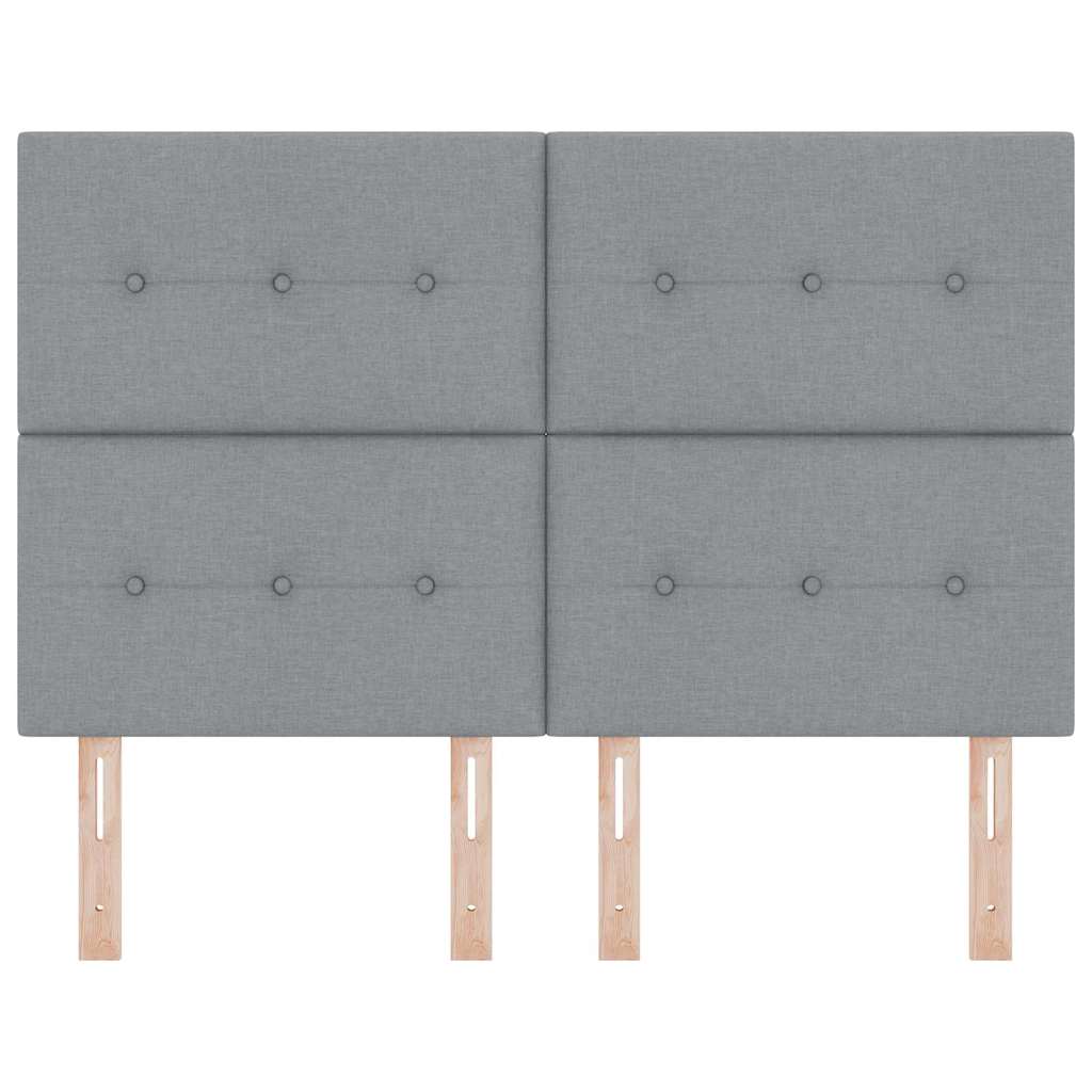 Testiera LED con strisce LED Grigio chiaro 160 cm Tessuto