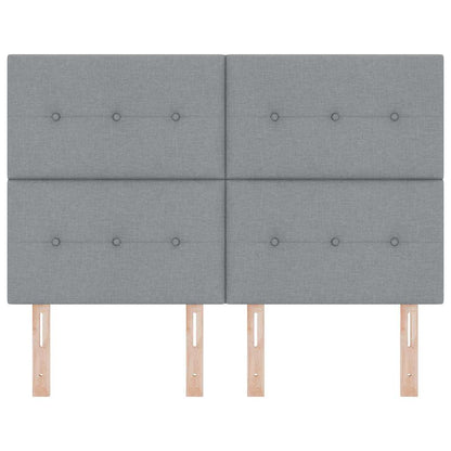 Testiera LED con strisce LED Grigio chiaro 160 cm Tessuto