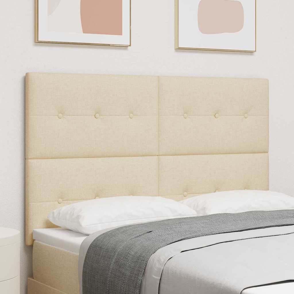 Testiera LED con luci a strisce a LED Crema 160 cm Poliestere