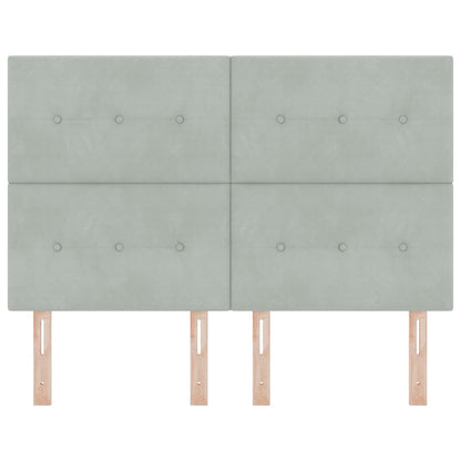 Testiera LED con testiera Grigio chiaro 160 cm Poliestere