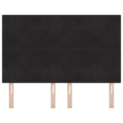 Testiera LED con luci a strisce a LED Nero 160 cm Poliestere