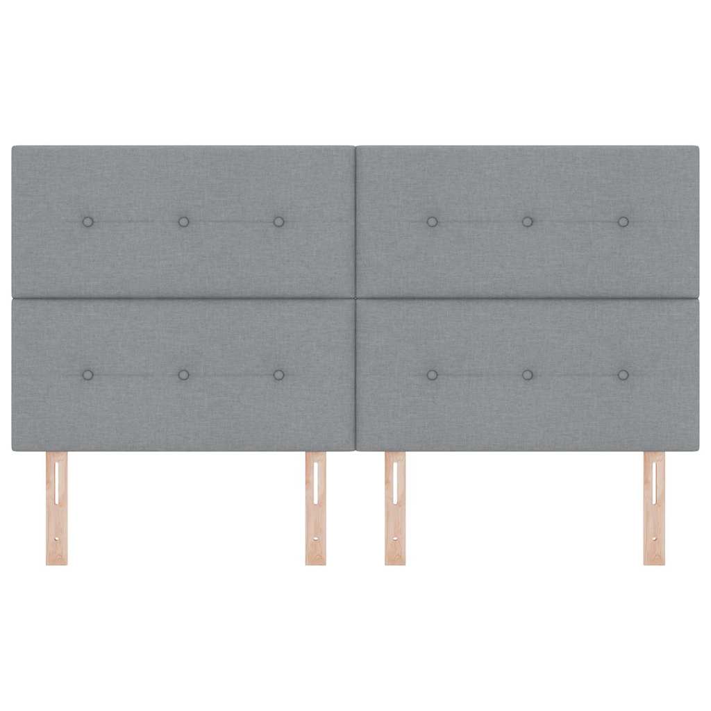 Testiera LED con strisce LED Grigio chiaro 180 cm Tessuto