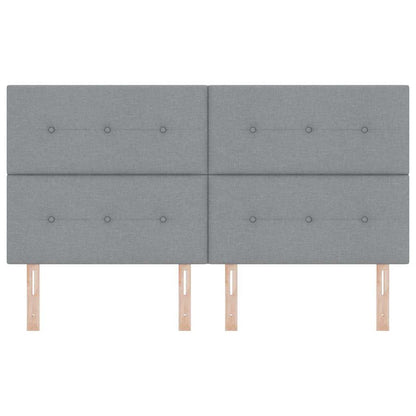 Testiera LED con strisce LED Grigio chiaro 180 cm Tessuto