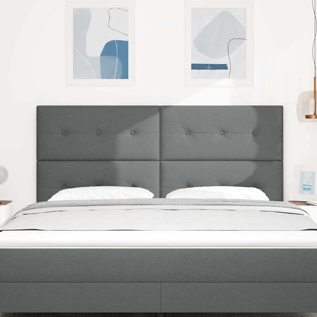 Testiera LED con testiera Grigio scuro 180 cm Poliestere