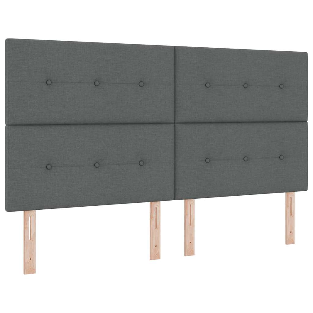 Testiera LED con testiera Grigio scuro 180 cm Poliestere