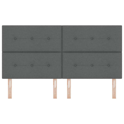 Testiera LED con testiera Grigio scuro 180 cm Poliestere