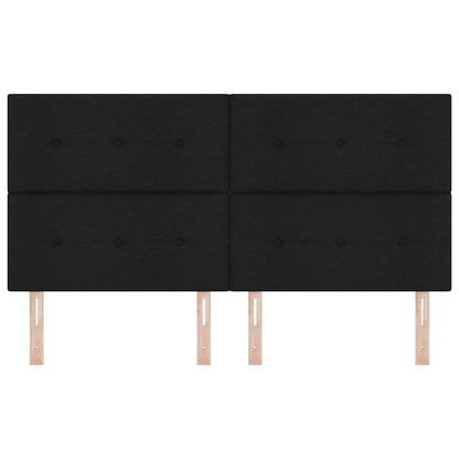 Testiera LED con strisce LED con testiera Nero 180 cm Tessuto
