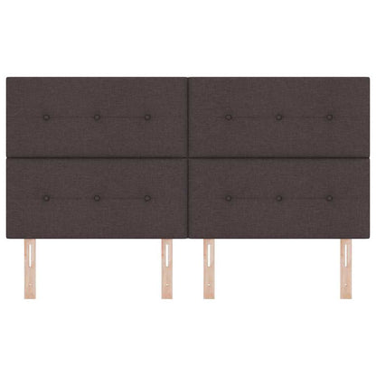 Testiera LED con testiera Marrone Scuro 180 cm Poliestere