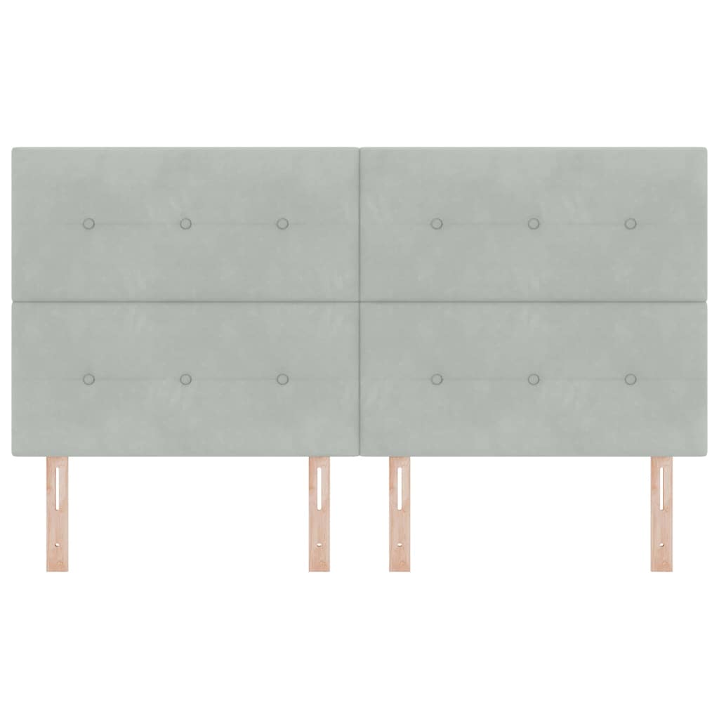 Testiera LED con testiera Grigio chiaro 180 cm Poliestere