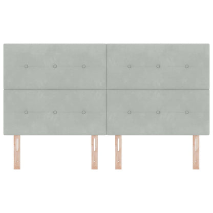 Testiera LED con testiera Grigio chiaro 180 cm Poliestere