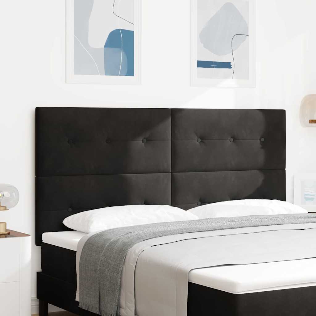 Testiera LED con luci a strisce a LED Nero 180 cm Poliestere