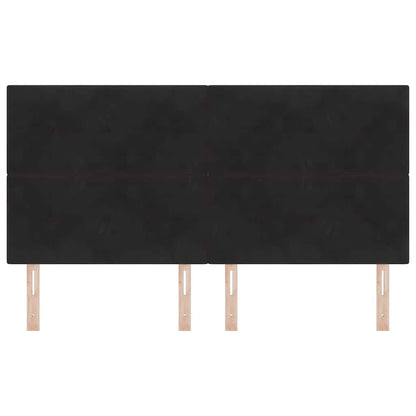 Testiera LED con luci a strisce a LED Nero 180 cm Poliestere