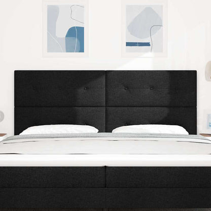 Testiera LED con luci a strisce a LED Nero 200 cm Poliestere