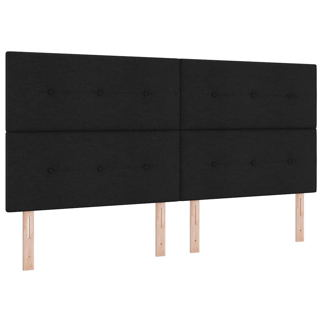 Testiera LED con luci a strisce a LED Nero 200 cm Poliestere