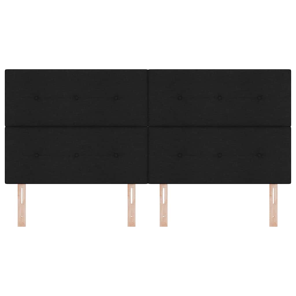 Testiera LED con luci a strisce a LED Nero 200 cm Poliestere